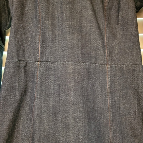 Banana Republic Countered Denim Mini Dress Size 4 Blue Dark 596458 NWOT NEW $110 - Picture 6 of 7